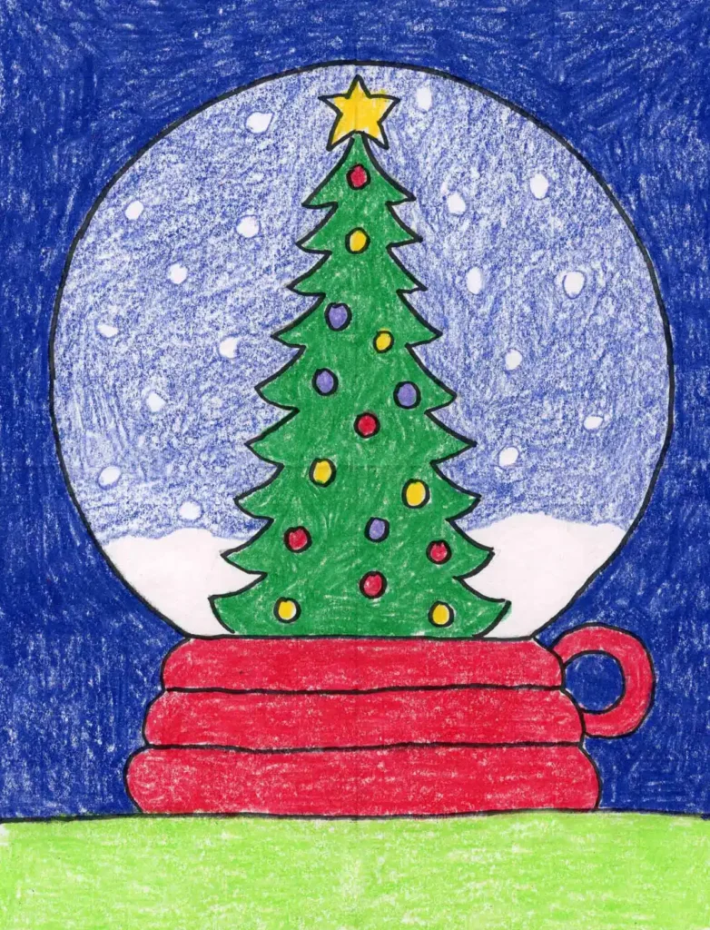 christmas drawing for beginners 