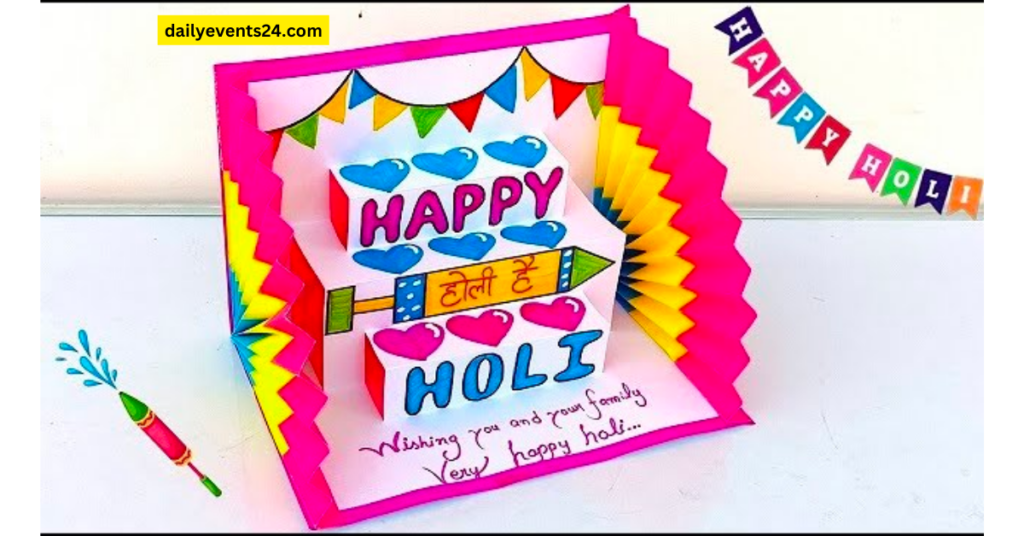 Handmade Greeting Cards For Holi