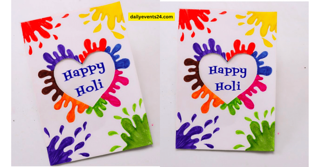 Handmade Greeting Cards For Holi 2024